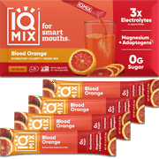 IQMIX Sugar Free Electrolyte Powder Packets - Keto Electrolytes with Lions Mane, Magnesium L-Threonate, Potassium Citrate - Blood Orange (20-Count)