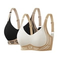 thumbnail image 1 of IQOGKRN 2-Pack Women's Jelly Bras No Underwire Comfort Wireless Push Up Bras Seamless Tshirt Bralettes Multicolor #2 5XL, 1 of 8