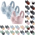 thumbnail image 1 of IQOGKRN 3 Pack Seamless Bra Sports Bras for Women No Underwire Comfort Push Up Soft Wireless Bralette Full Coverage Everyday Bras Multicolor #1 L, 1 of 8