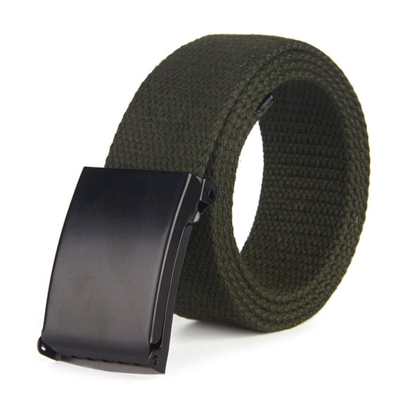 IQOGKRN Canvas Web Belt with Stretch Flexibility Elastic Belt Fit Top Buckle Adjustable Belt Black2 One Size