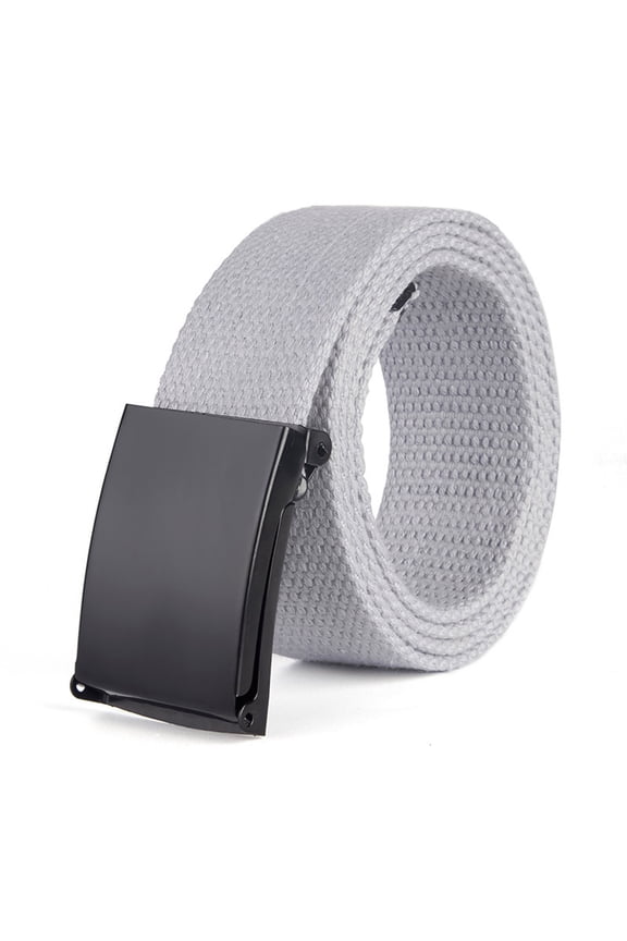 Canvas Web Belt with Stretch Flexibility Elastic Belt Fit Top Buckle Adjustable Belt Gray One Size
