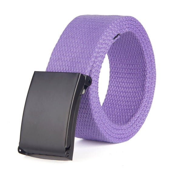 IQOGKRN Canvas Web Belt with Stretch Flexibility Elastic Belt Fit Top Buckle Adjustable Belt Purple One Size