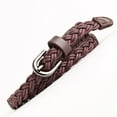 thumbnail image 1 of IQOGKRN Classic Retro Braided Waist Belt with Metal Pin Buckle Handwoven Rope Style Belt for Dresses Coffee One Size, 1 of 3