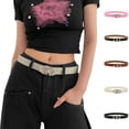 thumbnail image 1 of IQOGKRN Women's British Style Star Buckle Belt Fashionable Faux Leather Waist Strap for Jeans & Dresses Black One Size, 1 of 6