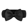thumbnail image 1 of IQOGKRN Women's Elastic Waist Belt with Bowknot Stretchy Cinch Sash for Dresses Decorative Skirts Black 85, 1 of 5