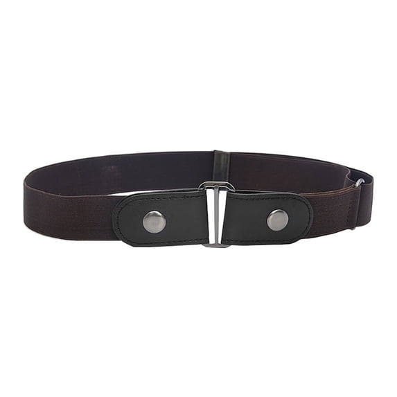 IQOGKRN Women's Invisible Elastic Waist Belt Adjustable Buckle-Free Stretch Sash for Jeans Dresses Pants Coffee One Size
