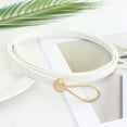 thumbnail image 1 of IQOGKRN Women's Minimalist Knot Waist Belt Thin Faux Leather Skinny Dress Belt with Gold Metal Loop for Dresses & Coats White One Size, 1 of 3