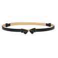 thumbnail image 1 of IQOGKRN Women's Slim Elastic Waist Belt with Decorative Buckle Adjustable Stretchy Cinch for Dresses Black2 One Size, 1 of 2