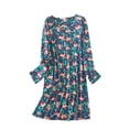 thumbnail image 1 of IQPE Women‘s Long Sleeve Nightgown Knitting Cotton Cute Cartoon Print Loose Fit Sleep Dress Loungewear Purple, 1 of 2