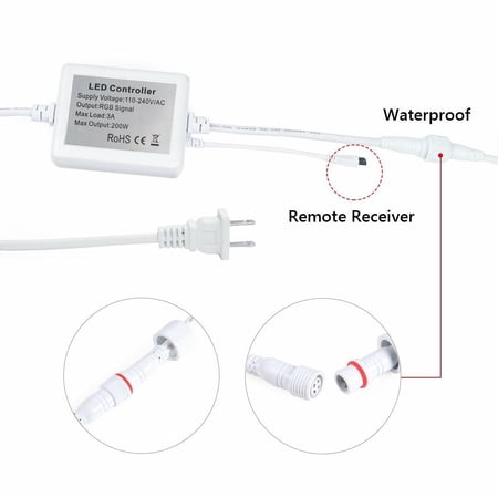 IR Control adapter for LED Strip Light RGB Remote Control Waterproof Rope Light Flexible Landscape Light