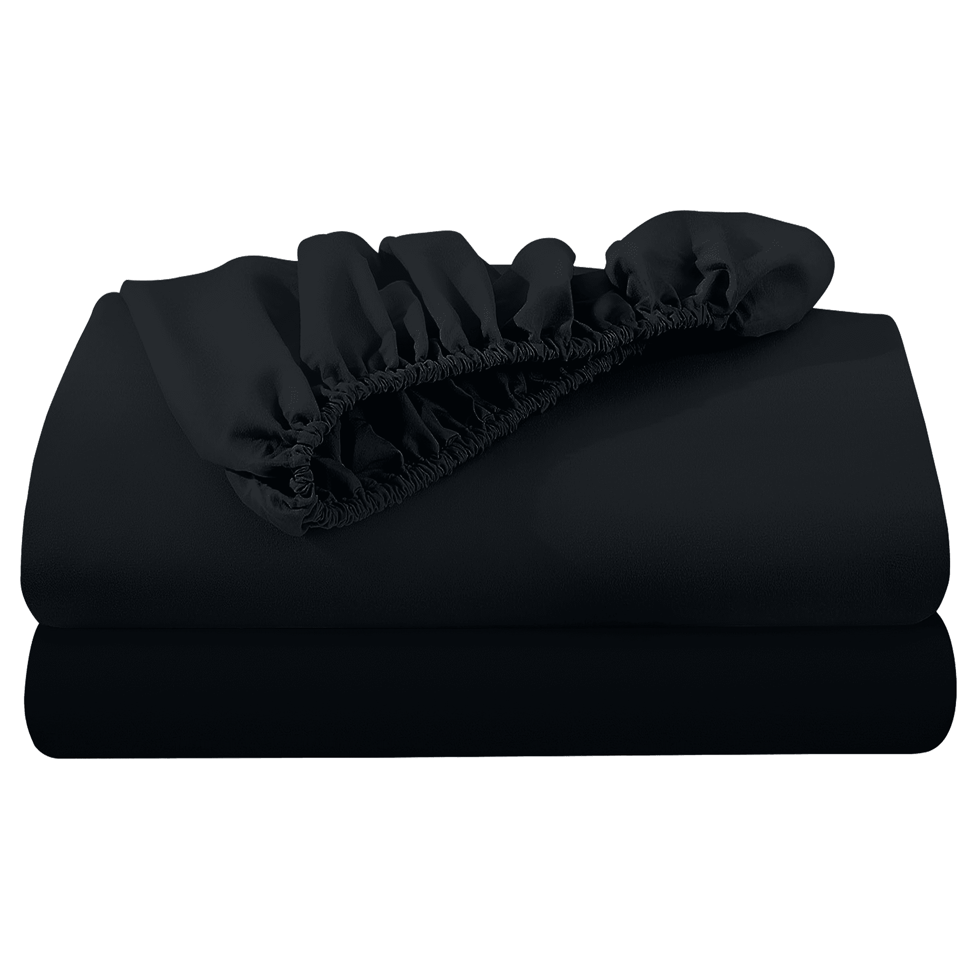 IR Imperial Rooms 2 Twin Fitted Sheet Deep Pocket Extra Soft Brushed 1800 Series Black Twin