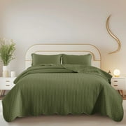 IR Imperial Rooms 2 Piece Quilt Microfiber Reversible Soft 1 Bedspread 1 Pillow Shams Gray Twin