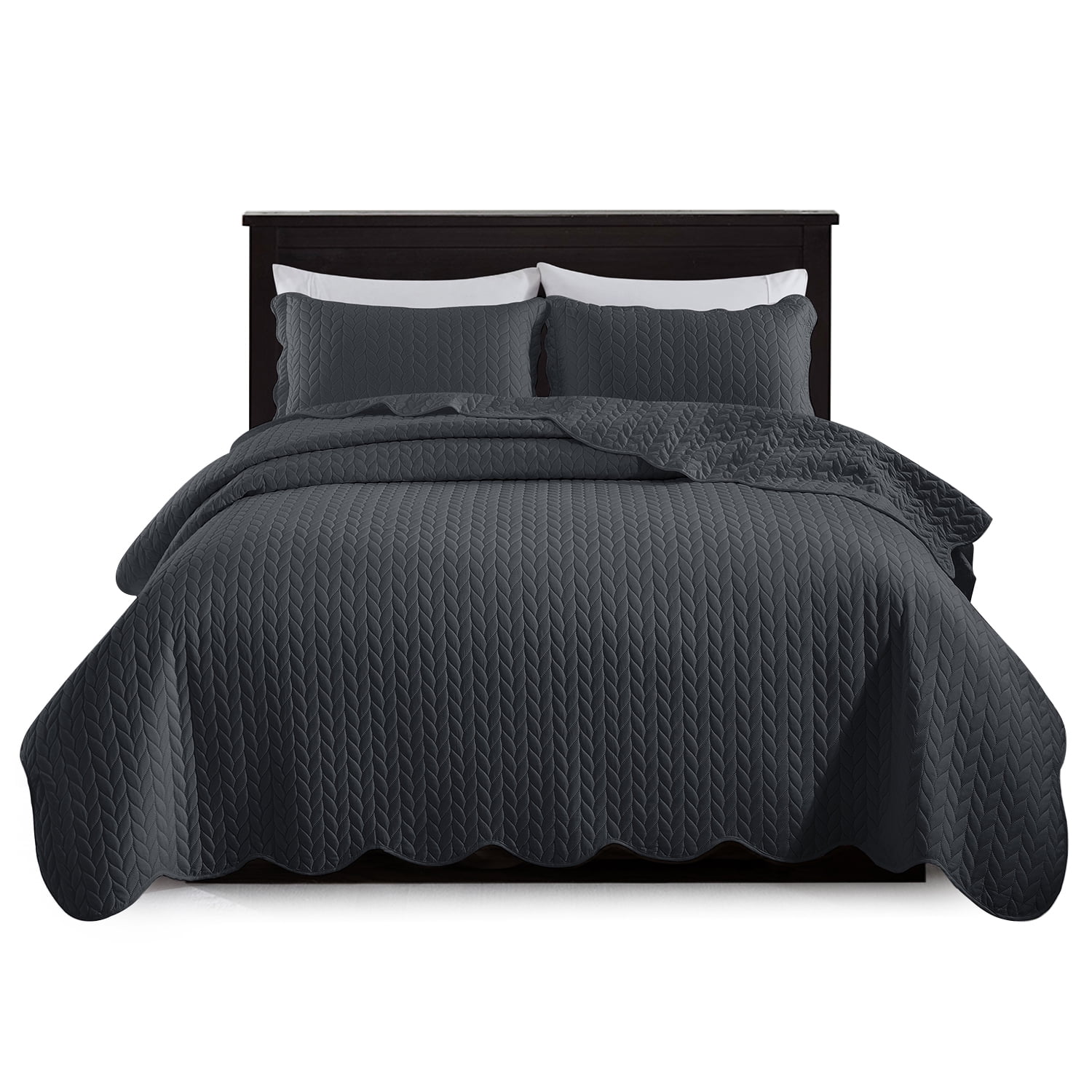 IR Imperial Rooms Embossed 3Piece King Quilt Set, Soft Microfiber