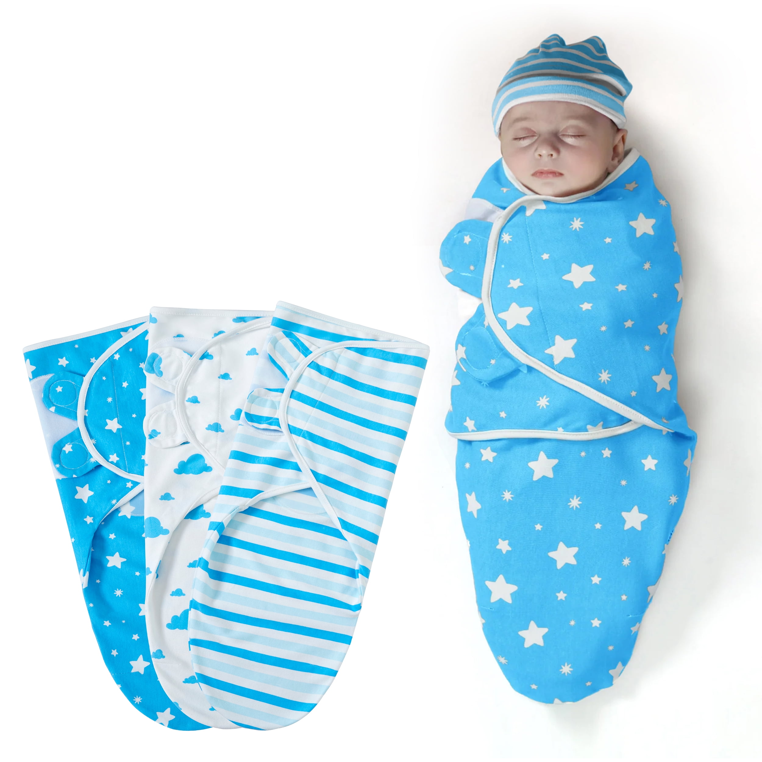 Baby Muslin Cloth Swaddle - 0-12 Months, Pack of 2 (Blue Whale