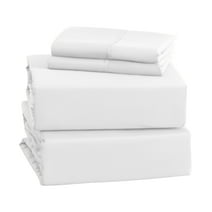 IR Imperial Rooms Comfort bed Sheet Sets Queen Microfiber, 1800 Series Brushed White, 4 Piece