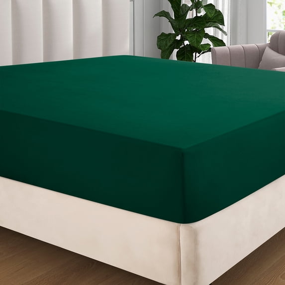 IR Imperial Rooms Fitted Sheet Deep Pocket Extra Soft Brushed Microfiber 1800 Series Emerald/Green King