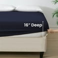 thumbnail image 1 of IR Imperial Rooms Fitted Sheet Deep 16 Inch Pocket Extra Soft Brushed Microfiber 1800 Series Navy King, 1 of 8