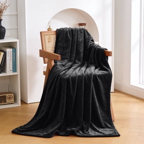 Imperial Rooms Throw Size Blanket, Double Sided Flannel, 50 x 60 Inches, Gray, Luxury Anti-Static Fuzzy Soft Microfiber