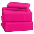 thumbnail image 1 of IR Imperial Rooms Plain Bed Sheet Set 1800 Series Kids Soft Sheet Microfiber Pink Twin 3PC, 1 of 8