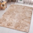 thumbnail image 1 of IR Imperial Rooms Shaggy Rug 6x9ft for Bedroom Fluffy Shag Rug Anti-Slip Living Room Washable Soft Carpet Tie Dye Brown, 1 of 9