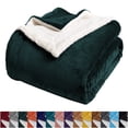 thumbnail image 1 of IR Imperial Rooms Sherpa Bed Blanket Soft Thick & Warm Fluffy Plush Winter Fleece Reversible Lightweight Throw (50x60) Emerald Green, 1 of 7