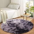 thumbnail image 1 of IR Imperial Rooms Solid Collection Shaggy 4x4Ft Round Rug for Living Room Fluffy Rug Grey Tie Dye, 1 of 12