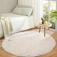 thumbnail image 1 of IR Imperial Rooms Solid Collection Shaggy 4x4Ft Round Rug for Living Room Fluffy Rug White, 1 of 13