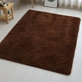 thumbnail image 1 of IR Imperial Rooms Solid Shaggy Rug 6X9ft Modern Area Rug Carpet for Bed Room Soft Carpet Faux Fur Rug Brown, 1 of 9