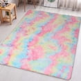 thumbnail image 1 of IR Imperial Rooms Solid Shaggy Rug 6X9ft Modern Anti Slip Area Rug for Living Room ids Bedroom Decor Soft Washable Carpet Rainbow, 1 of 9