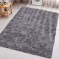 thumbnail image 1 of IR Imperial Rooms Solid Shaggy Rug 8X10ft Modern Area Rug for Living Room Bedroom Soft Carpet Fluffy Washable Gray, 1 of 9