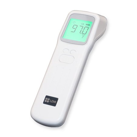 IR Infrared Non-Contact Infrared Thermometer with LCD Screen, Temperature Scanner Gun with High Temperature Alarm for Adult and Baby - Pack of 2