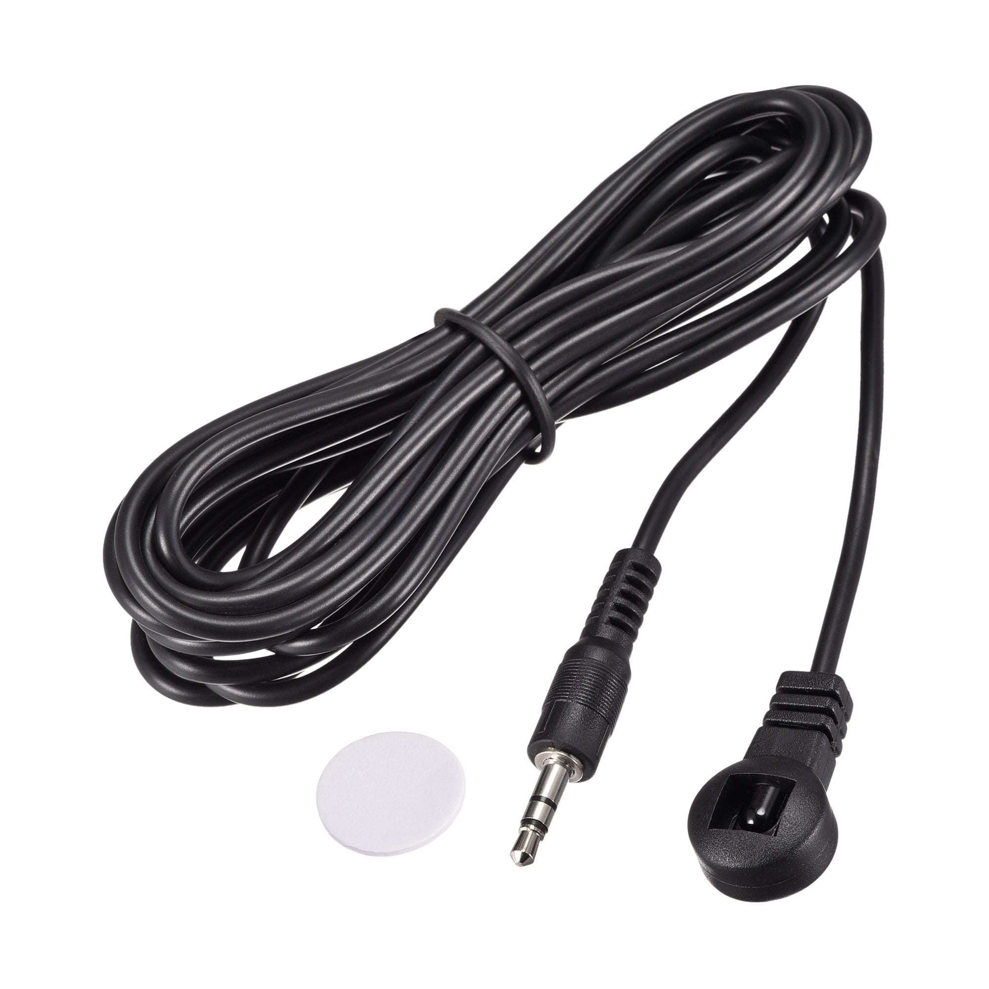 IR Infrared Receiver Extender Cable 3.5mm Jack 9.8FT Long 26ft Receiving Distance Black Flat