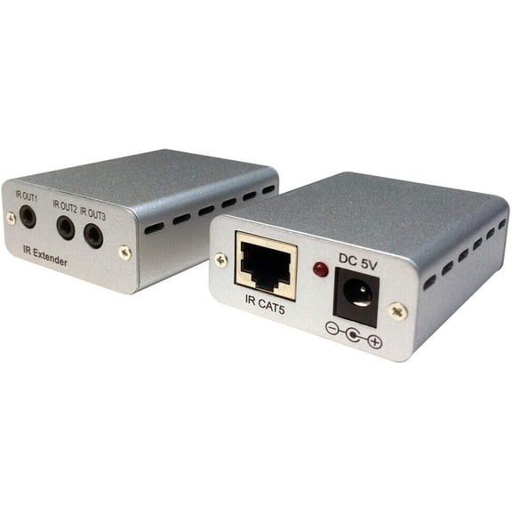 IR Remote Over Cat5 Cat6 Repeater Extender Kit - Control 5 A/V Devices at A Time