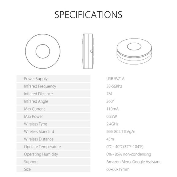 IR Remote , Universal Voice Infrared Remote Compatible Universal Wifi Remote Universal Ir Remote Voice Wifi Voice Remote Compatible With Voice Wifi Ir Eryue Remote