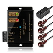 IR Repeater Extender Infrared Remote Control Hidden System Kit - Infrared IR Emitter Blaster Distribution Extension & Receiver Cable for Cable Box Home Theater AV Component Equipment HDTV