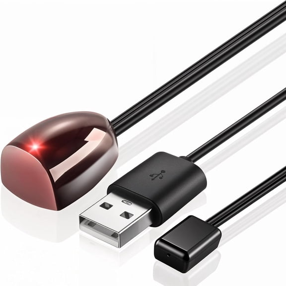 IR Repeater Transmitter Kit Up to 15FT Signal Range - Remote Control Extender Universal IR Blaster Emitter with Receiver for Box/STB/Amplifier (USB , 10FT)