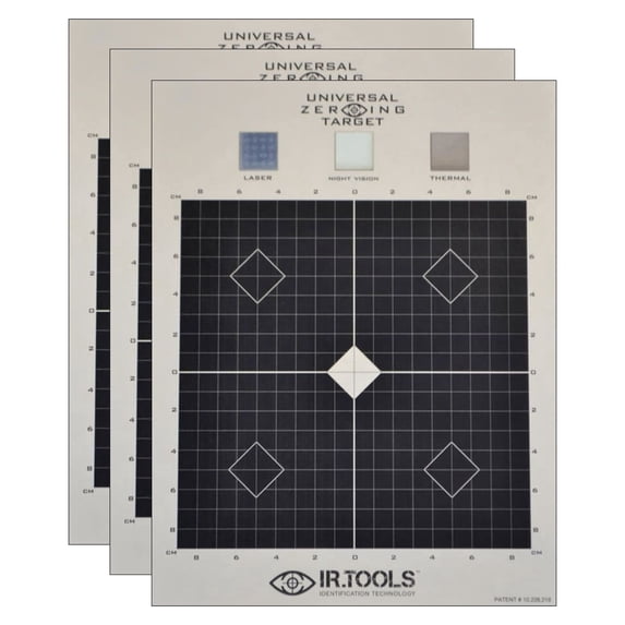 IR.Tools Universal Zeroing Target for Thermal, Night Vision and Laser Sights, 25 m Range