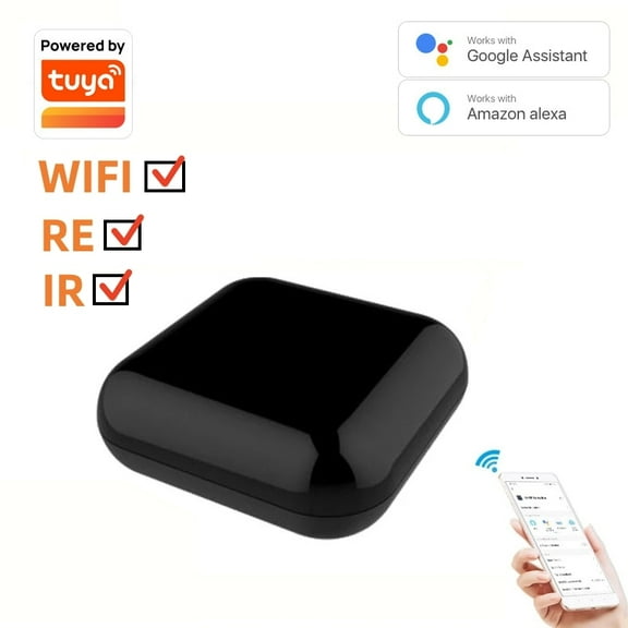 IR and RF Universal Remote, Wi-Fi Remote Control for TV Air Conditioner STB Audio, Curtain Motor, Works with Alexa, Google Home