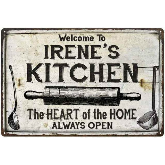 IRENE'S Kitchen Farmhouse Sign 8 x 12 High Gloss Metal 208120033079