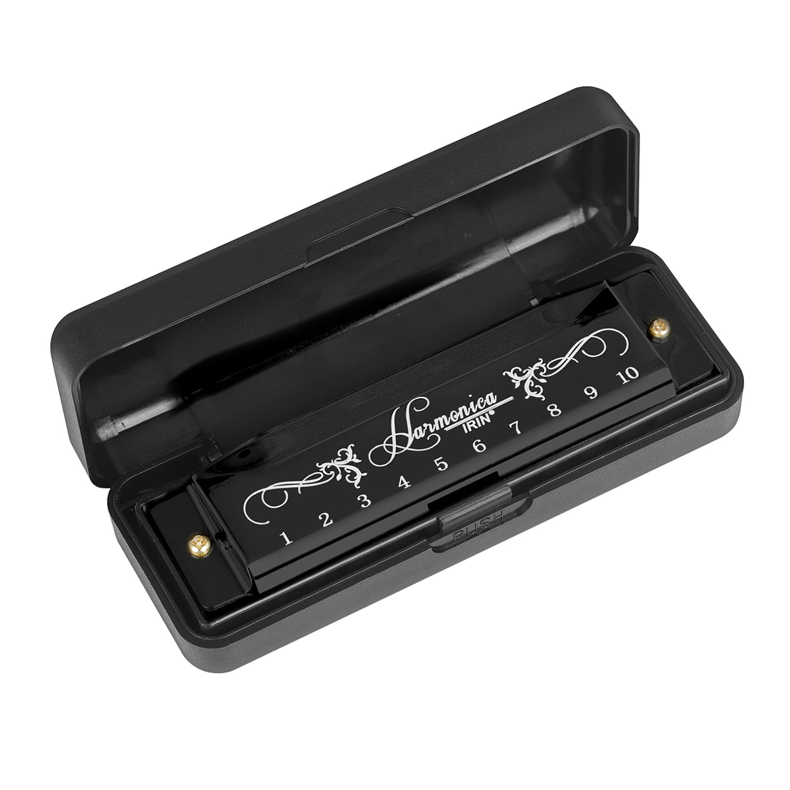 IRIN 10Hole Harmonica Key of C 20Tone Musical Gift with Storage Case for Beginner Student