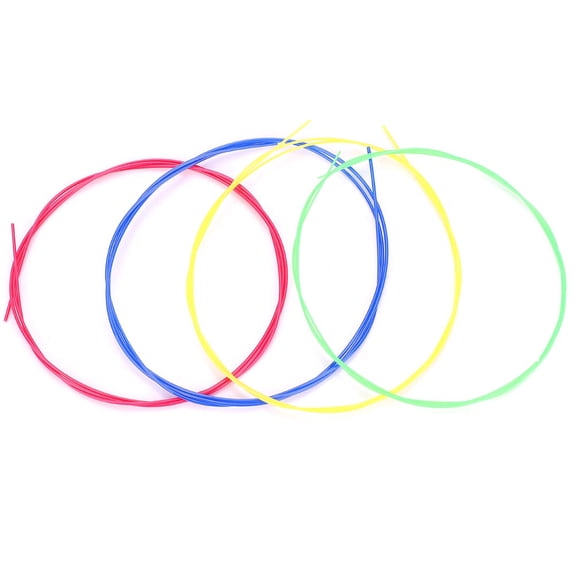 IRIN 4-Piece Colorful Nylon Ukulele Strings Set Replacement Parts, Durable Multi-Color A E C G Orchestral String Accessory with Anti-Rust Coating, 4 Count (12 inches / 30.5 cm Pack)