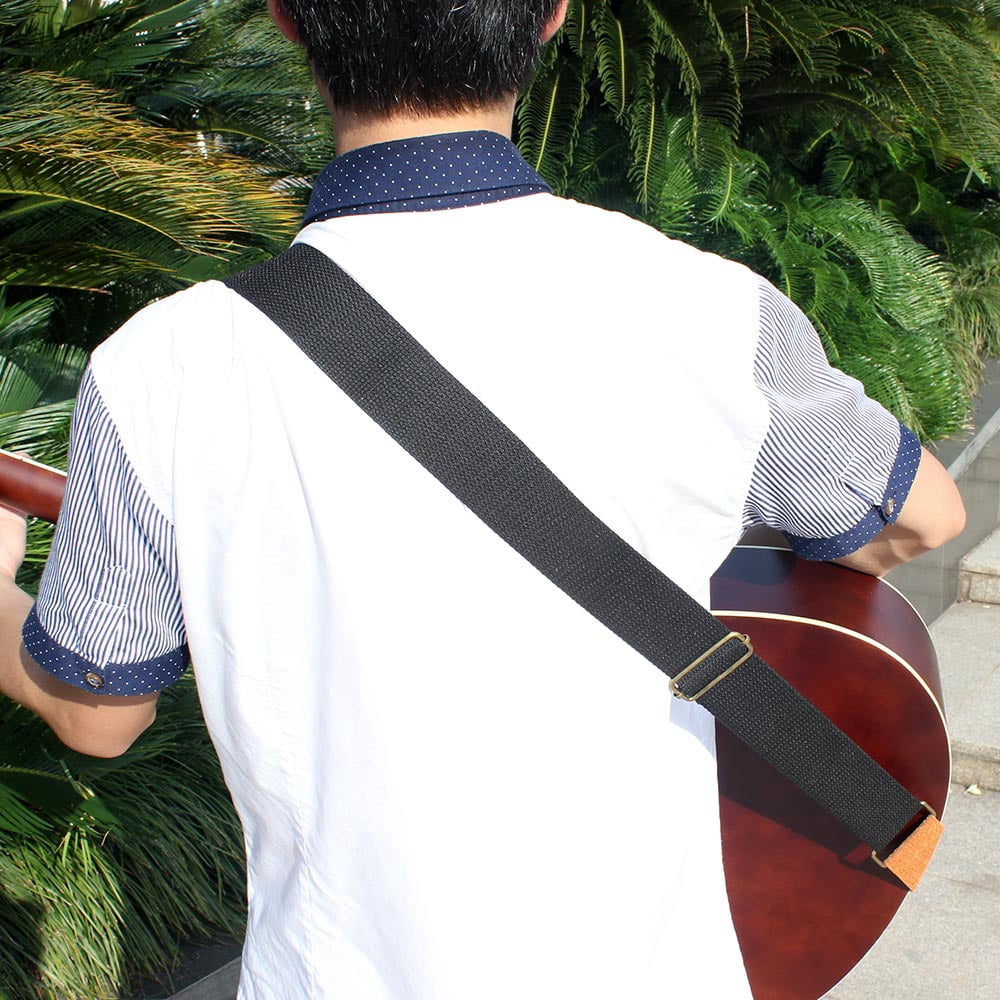 Open Box IRIN Adjustable Belt Woven Cotton Guitar Strap with Leather Ends for Electric Acoustic Folk Guitars Comfortable and Durable