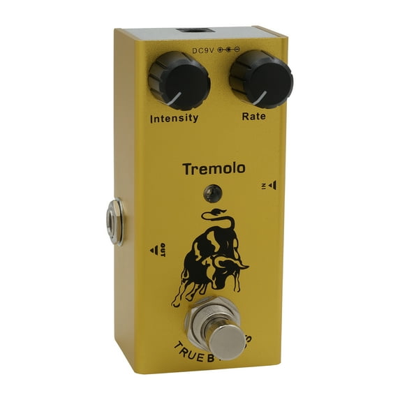 IRIN EF-09 Portable Electric Guitar Effect Pedal - Mini Single Guitar Effector with True Bypass, Tremolo Feature (Yellow)