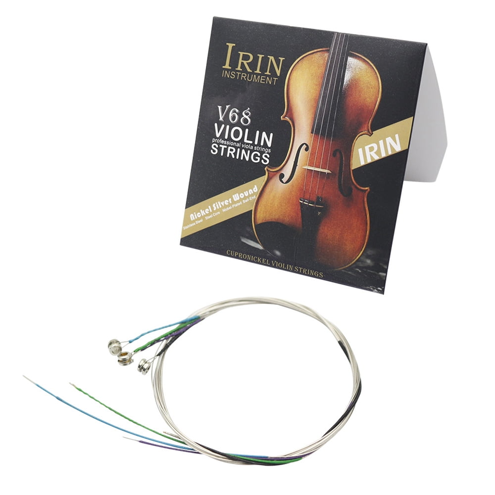 IRIN Strings,Set Violin With Nickel-plated Ball Violin Fiddle Steel Wound With Nickel-plated Ball End 4/4 3/4 1/2 1/4 Nickel-silver Wound With Nickel-plated Ball End Steel Core Nickel-silver Rusuo