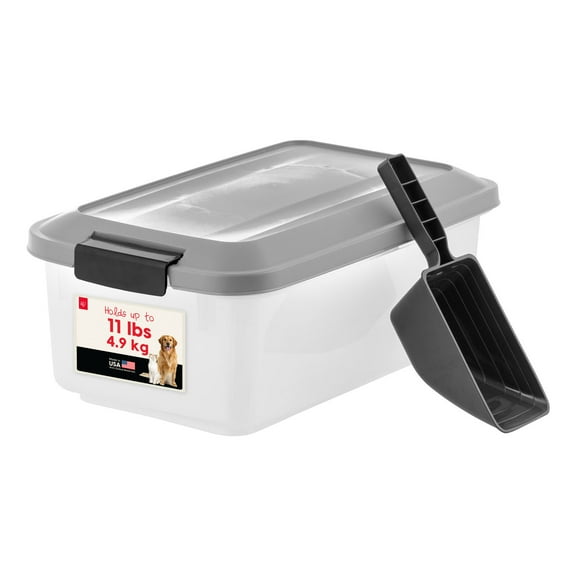 IRIS 11 Lbs. Airtight Pet Food Container | Dog & Cat Food Storage Bin | Treat Box