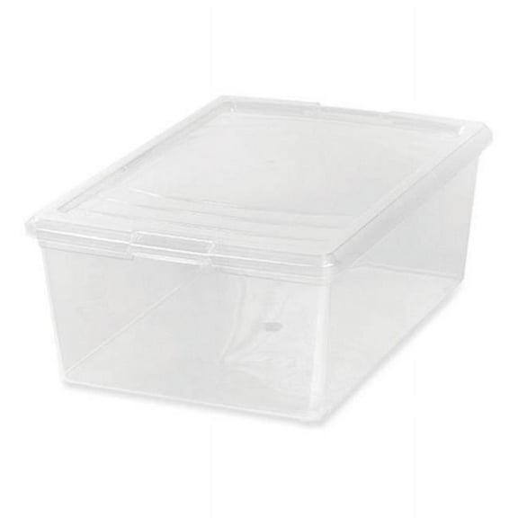 Iris USA IRS100119 10.6 x 16.1 x 5.9 in. Lift-Off Lid Storage Tote, Clear