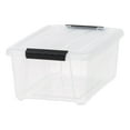 thumbnail image 1 of IRIS USA 13.5 Qt. Plastic Storage Bins with Lids, Clear, Latching, Stackable, Totes, 1 of 12