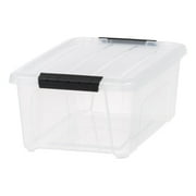 IRIS USA 13.5 Qt. Plastic Storage Bins with Lids, Clear, Latching, Stackable, Totes