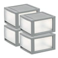 thumbnail image 1 of IRIS 14 Qt Medium Plastic Drawers, Under Bed Storage Bins, Stackable, Modular, 4Pk, 1 of 11