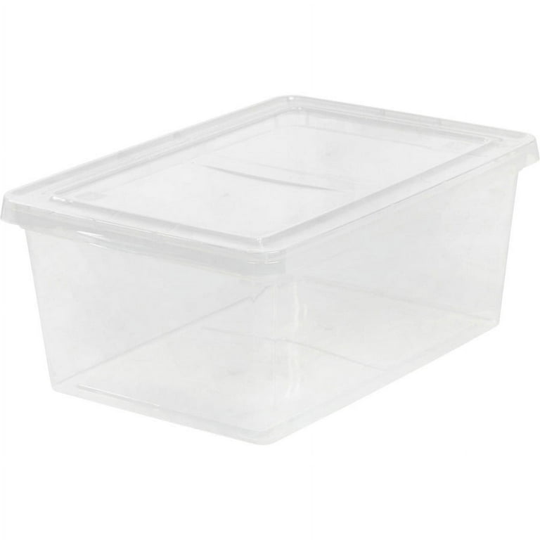 IRIS USA 17.5 Qt Plastic Storage Container Bin with Latching Lid, Stackable  Nestable Box Tote Closet Organization School Art Supplies - Clear, 12 Pack